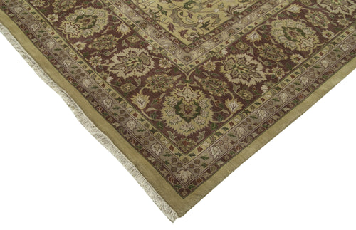 Tebriz Yellow Classic Cotton Wool Handmade Area Rug 11'2'' x 17'11''