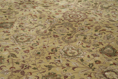 Tebriz Yellow Classic Cotton Wool Handmade Area Rug 11'2'' x 17'11''