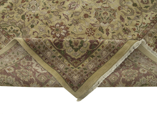 Tebriz Yellow Classic Cotton Wool Handmade Area Rug 11'2'' x 17'11''