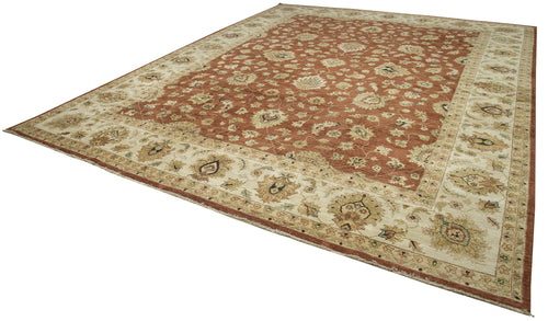 Handmade Area Rug – Classic Beige Turkish Hand Knotted Cotton Wool Carpet 12'x15'