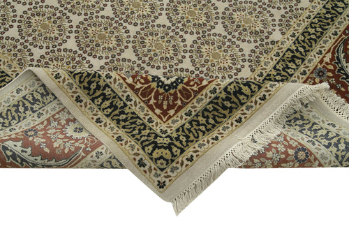 Tebriz Beige Classic Cotton Wool Handmade Area Rug 12'3'' x 14'11''