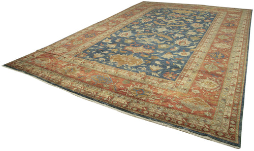 Tebriz Beige Classic Cotton Wool Handmade Area Rug 12'0'' x 17'5''
