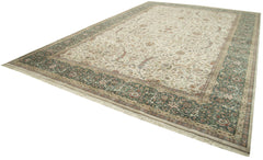 Tebriz Beige Classic Cotton Wool Handmade Area Rug 11'11'' x 17'11''