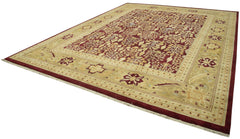 Tebriz Beige Classic Cotton Wool Handmade Area Rug 11'11'' x 15'5''