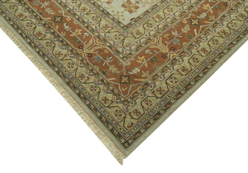 Tebriz Beige Classic Cotton Wool Handmade Area Rug 11'11'' x 14'9''