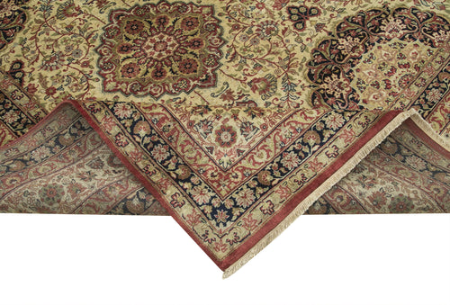 Tebriz Beige Classic Cotton Wool Handmade Area Rug 12'2'' x 17'11''