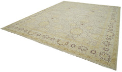 Tebriz Beige Classic Cotton Wool Handmade Area Rug 11'11'' x 15'0''