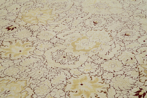 Tebriz Beige Classic Cotton Wool Handmade Area Rug 11'11'' x 15'0''