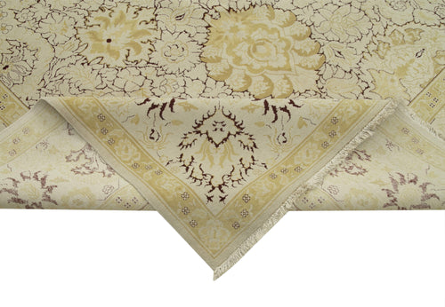 Tebriz Beige Classic Cotton Wool Handmade Area Rug 11'11'' x 15'0''