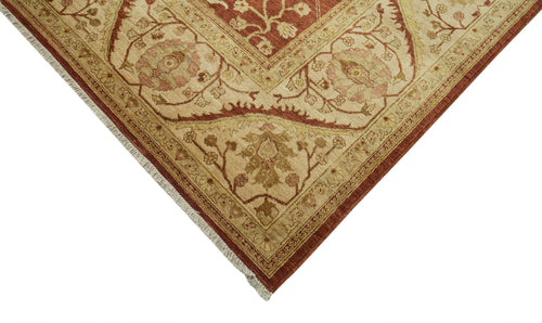Tebriz Red Classic Cotton Wool Handmade Area Rug 12'0'' x 14'7''