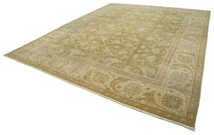 Tebriz Beige Classic Cotton Wool Handmade Area Rug 12'0'' x 14'11''