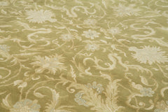 Tebriz Beige Classic Cotton Wool Handmade Area Rug 12'0'' x 14'11''