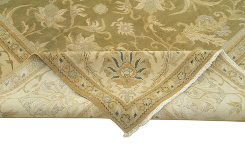 Tebriz Beige Classic Cotton Wool Handmade Area Rug 12'0'' x 14'11''