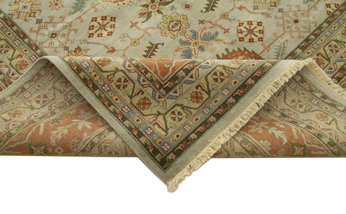 Tebriz Green Classic Cotton Wool Handmade Area Rug 11'11'' x 18'0''