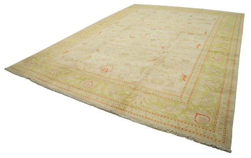 Tebriz Beige Classic Cotton Wool Handmade Area Rug 12'2'' x 17'5''