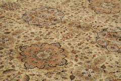 Tebriz Brown Classic Cotton Wool Handmade Area Rug 12'2'' x 18'8''