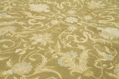 Tebriz Beige Classic Cotton Wool Handmade Area Rug 11'9'' x 15'10''