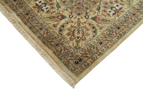 Tebriz Beige Classic Cotton Wool Handmade Area Rug 12'0'' x 14'11''
