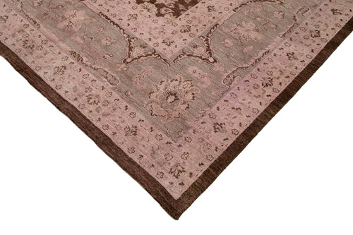 Tebriz Pink Classic Cotton Wool Handmade Area Rug 11'11'' x 14'9''