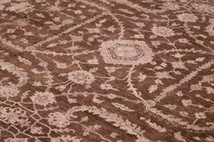 Tebriz Pink Classic Cotton Wool Handmade Area Rug 11'11'' x 14'9''