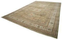 Tebriz Beige Classic Cotton Wool Handmade Area Rug 12'0'' x 18'2''