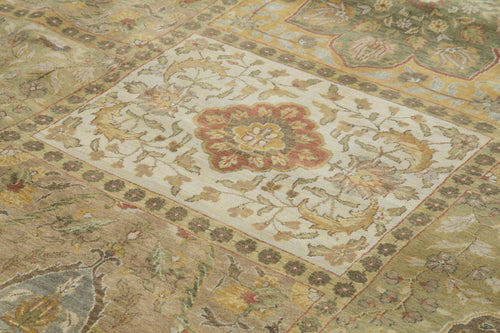 Tebriz Beige Classic Cotton Wool Handmade Area Rug 12'0'' x 18'2''