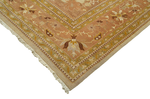 Tebriz Beige Classic Cotton Wool Handmade Area Rug 12'2'' x 17'4''