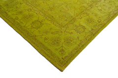 Tebriz Yellow Classic Cotton Wool Handmade Area Rug 7'10'' x 21'1''