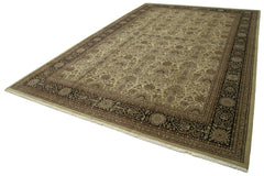 Tebriz Beige Classic Cotton Wool Handmade Area Rug 11'9'' x 17'11''
