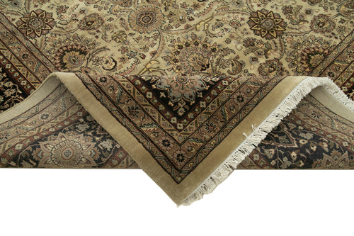 Tebriz Beige Classic Cotton Wool Handmade Area Rug 11'9'' x 17'11''