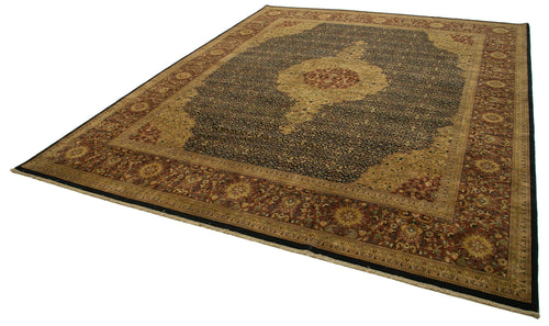Tebriz Brown Classic Cotton Wool Handmade Area Rug 12'2'' x 14'11''