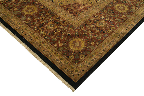 Tebriz Brown Classic Cotton Wool Handmade Area Rug 12'2'' x 14'11''