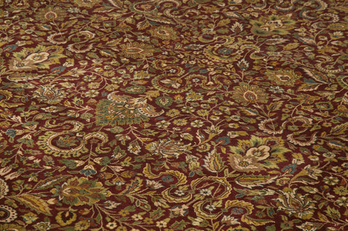 Tebriz Red Classic Cotton Wool Handmade Area Rug 12'3'' x 15'2''