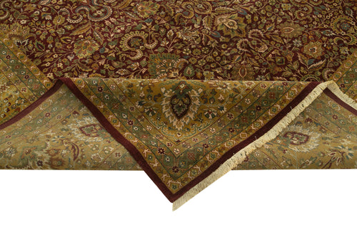 Tebriz Red Classic Cotton Wool Handmade Area Rug 12'3'' x 15'2''