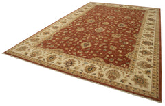 Tebriz Beige Classic Cotton Wool Handmade Area Rug 11'10'' x 18'4''