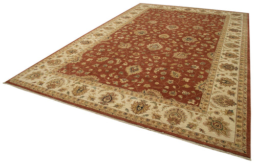 Tebriz Beige Classic Cotton Wool Handmade Area Rug 11'10'' x 18'4''