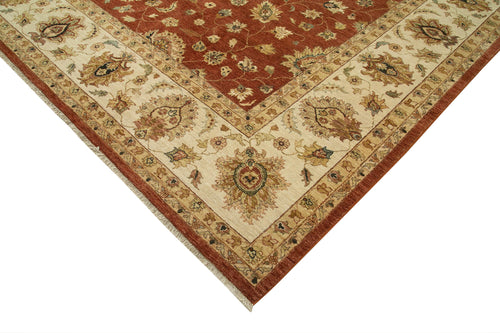 Tebriz Beige Classic Cotton Wool Handmade Area Rug 11'10'' x 18'4''