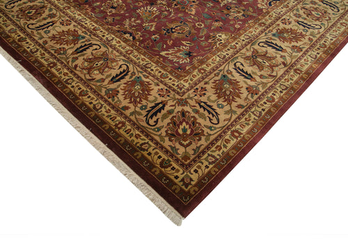 Tebriz Red Classic Cotton Wool Handmade Area Rug 12'1'' x 15'2''
