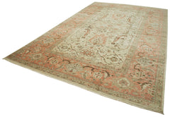 Tebriz Beige Classic Cotton Wool Handmade Area Rug 11'10'' x 18'0''