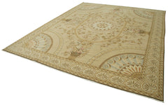 Tebriz Beige Classic Cotton Wool Handmade Area Rug 11'11'' x 15'3''