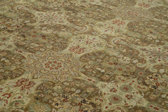 Tebriz Brown Classic Cotton Wool Handmade Area Rug 11'2'' x 17'9''