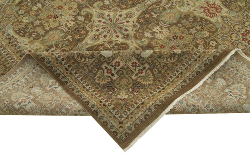 Tebriz Brown Classic Cotton Wool Handmade Area Rug 11'2'' x 17'9''