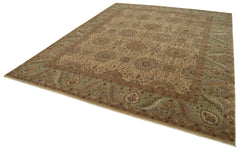 Tebriz Beige Classic Cotton Wool Handmade Area Rug 12'1'' x 14'11''