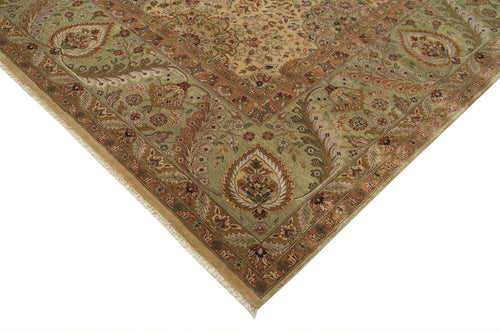 Tebriz Beige Classic Cotton Wool Handmade Area Rug 12'1'' x 14'11''