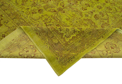 Tebriz Yellow Classic Cotton Wool Handmade Area Rug 13'7'' x 18'6''