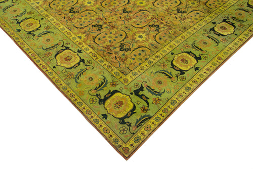 Tebriz Green Classic Cotton Wool Handmade Area Rug 13'7'' x 18'2''