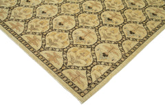 Handmade Area Rug – Classic Beige Wool Cotton Turkish Carpet 11'10'' x 15'4''