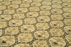 Handmade Area Rug – Classic Beige Wool Cotton Turkish Carpet 11'10'' x 15'4''