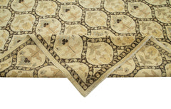 Handmade Area Rug – Classic Beige Wool Cotton Turkish Carpet 11'10'' x 15'4''