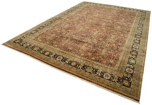 Tebriz Beige Classic Cotton Wool Handmade Area Rug 11'10'' x 17'11''